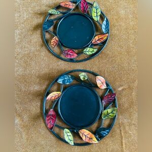 Fall leave candle holders